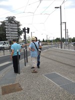 traversées perpendiculaires, BEV décalées traversées de chaussée et de tram sont en biais, BEV décalées